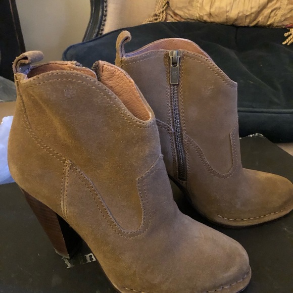 Frye Brown Suede Ankle Boots - Picture 2 of 7